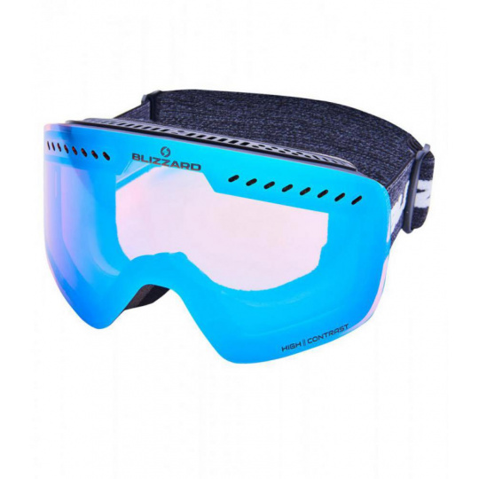 lyžařské brýle BLIZZARD Ski Gog. 983 MDAVZOW, black matt, smoke2, ice blue REVO, AKCE