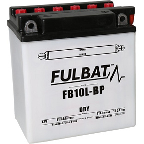 baterie 12V, YB10L-BP, 11Ah, 165A, konvenční 135x90x145, FULBAT(vč. balení elektrolytu) baterie 12V, YB10L-BP, 11Ah, 165A, konvenční 135x90x145, FULBAT(vč. balení elektrolytu)