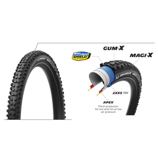 MICHELIN PLÁŠŤ WILD ENDURO MH 29x2.50 PERFORMANCE LINE KEVLAR GUM-X/MAGI-X TS TLR (857409)