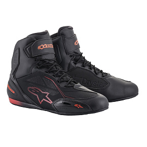 boty FASTER-3 DRYSTAR, ALPINESTARS (černá/červená fluo)