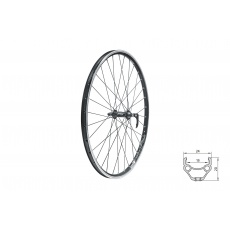 KELLYS Zapletené kolo přední KLS DRAFT V-brake F, 28/29", black KELLYS Zapletené kolo přední KLS DRAFT V-brake F, 28/29", black