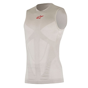ALPINESTARS Tech TANK Summer Silver Red - funkční nátělník ALPINESTARS Tech TANK Summer Silver Red - funkční nátělník