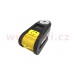 zámek kotoučové brzdy Alpha Alarm XA14, OXFORD (integrovaný alarm, žlutý/černý, průměr čepu 14 mm)