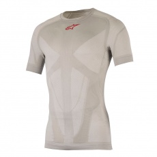 ALPINESTARS Tech Top SS Summer Silver Red - funkční triko ALPINESTARS Tech Top SS Summer Silver Red - funkční triko