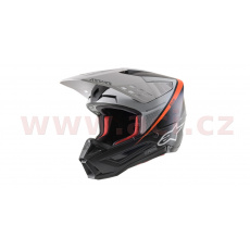 přilba S-M5 RAYON 2022, ALPINESTARS (černá/bílá/oranžová fluo/matná) přilba S-M5 RAYON 2022, ALPINESTARS (černá/bílá/oranžová fluo/matná)