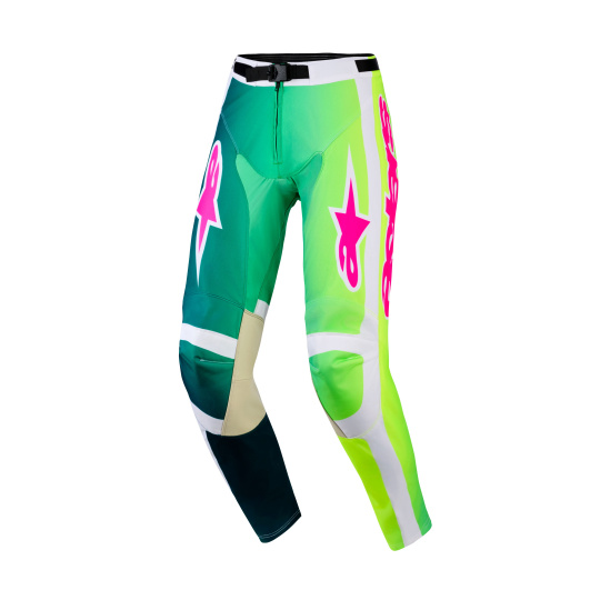kalhoty RACER PORTL, ALPINESTARS (zelená/bílá/černá) 2026