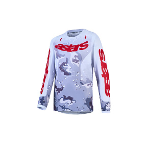 dres FLUID LONE YOUTH, ALPINESTARS, dětské (šedá camo/bílá/červená) 2027 dres FLUID LONE YOUTH, ALPINESTARS, dětské (šedá camo/bílá/červená) 2027