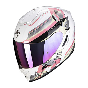 Moto přilba SCORPION EXO-1400 EVO AIR GAIA perleťové bílo/růžovo/zelená Moto přilba SCORPION EXO-1400 EVO AIR GAIA perleťové bílo/růžovo/zelená