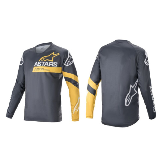 Alpinestars Racer V3 L/S dres - Anthracite/Sulphur Yellow