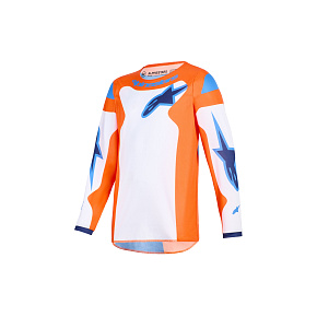 dres FLUID GRID YOUTH, ALPINESTARS, dětské (oranžová/modrá/bílá) 2026 dres FLUID GRID YOUTH, ALPINESTARS, dětské (oranžová/modrá/bílá) 2026