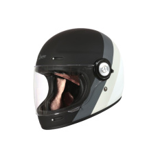 Retro helma na moto ORIGINE VEGA PRIMITIVE matná šedo/bílo/černá Retro helma na moto ORIGINE VEGA PRIMITIVE matná šedo/bílo/černá
