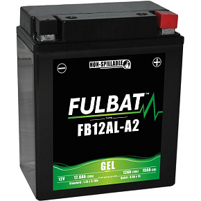 baterie 12V, YB12AL-A2 GEL, 12V, 12Ah, 150A, bezúdržbová GEL technologie 134x80x161 FULBAT (aktivovaná ve výrobě)