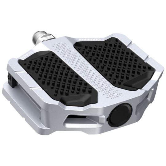 pedály SHIMANO  PD-EF205 Flat stříbrné, v krabičce