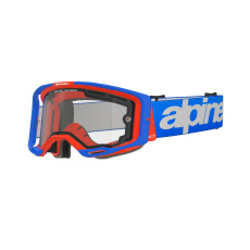 brýle VISION 8 WORDMARK, ALPINESTARS (modrá/oranžová, dvojité antifog čiré plexi) 2025 brýle VISION 8 WORDMARK, ALPINESTARS (modrá/oranžová, dvojité antifog čiré plexi) 2025