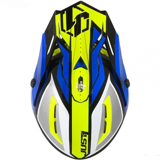 Kšilt JUST1 J38 BLADE modro/fluo žluto/černý