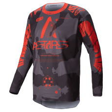 dres RACER HOLLOW, ALPINESTARS (šedá camo/oranžová fluo) 2025 dres RACER HOLLOW, ALPINESTARS (šedá camo/oranžová fluo) 2025