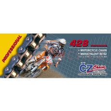 řetěz 428MX, ČZ (barva zlatá, 78 článků vč. rozpojovací spojky CLIP) řetěz 428MX, ČZ (barva zlatá, 78 článků vč. rozpojovací spojky CLIP)