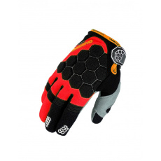 Dětské moto rukavice ONBOARD KX-3 černo/neonově červené