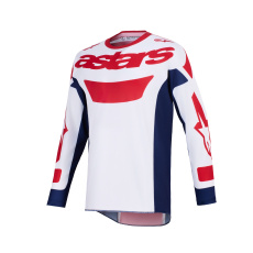 dres RACER RIWAY, ALPINESTARS (bílá/modrá/červená) 2026