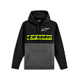 mikina PARALLEL HOODIE, ALPINESTARS (černá/šedá)