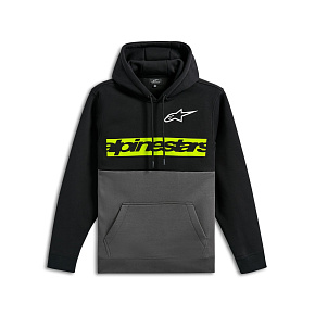 mikina PARALLEL HOODIE, ALPINESTARS (černá/šedá)