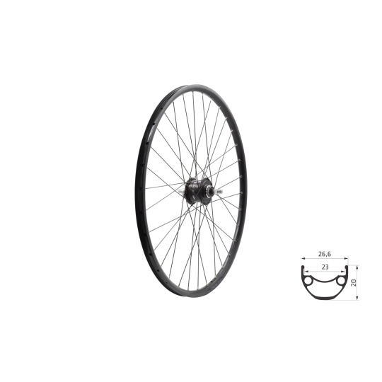 KELLYS Zapletené kolo přední KLS DRAFT DSC 23 Dynamo, 28/29", black