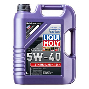 LIQUI MOLY Synthoil High Tech 5W-40, plně syntetický motorový olej 5 l LIQUI MOLY Synthoil High Tech 5W-40, plně syntetický motorový olej 5 l