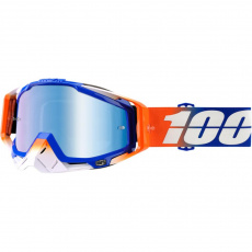 brýle RACECRAFT ROXBURRY, 100% (modré zrcadlové a čiré plexi + 20 strhávaček) brýle RACECRAFT ROXBURRY, 100% (modré zrcadlové a čiré plexi + 20 strhávaček)