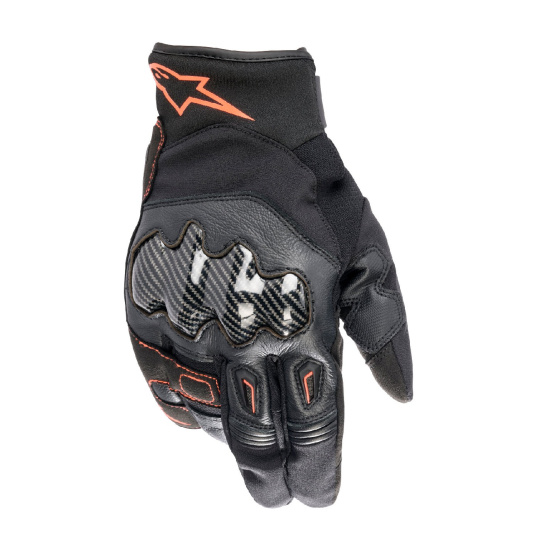 rukavice SMX-1 DRYSTAR, ALPINESTARS (černá/červená fluo) 2024