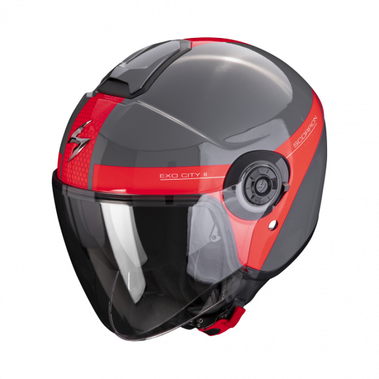 Moto přilba SCORPION EXO-CITY II SHORT šedo/červená