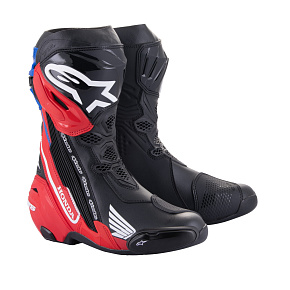 boty SUPERTECH R HONDA kolekce, ALPINESTARS (černá/červená fluo/modrá/bílá) 2027