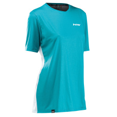 Dámský cyklo dres Northwave Xtrail Woman Jersey Short Sleeve  Ice/Green