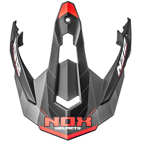 kšilt pro přilby N312 VAPOR, NOX (černá matná, červená) kšilt pro přilby N312 VAPOR, NOX (černá matná, červená)