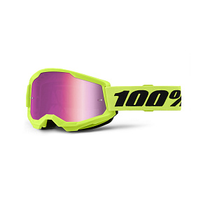 STRATA 2 NEW, brýle 100% Neon žluté, růžové plexi STRATA 2 NEW, brýle 100% Neon žluté, růžové plexi