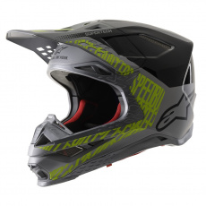 přilba SUPERTECH S-M8 TRIPLE 2021, ALPINESTARS (šedá/žlutá fluo/černá) přilba SUPERTECH S-M8 TRIPLE 2021, ALPINESTARS (šedá/žlutá fluo/černá)