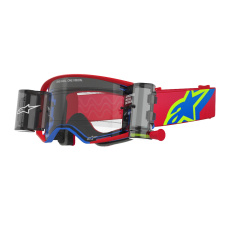 brýle SUPERTECH CORP ROLL-OFF WIDE VISION, ALPINESTARS (červená/modrá, čiré plexi a roll-off systém) 2025 brýle SUPERTECH CORP ROLL-OFF WIDE VISION, ALPINESTARS (červená/modrá, čiré plexi a roll-off systém) 2025