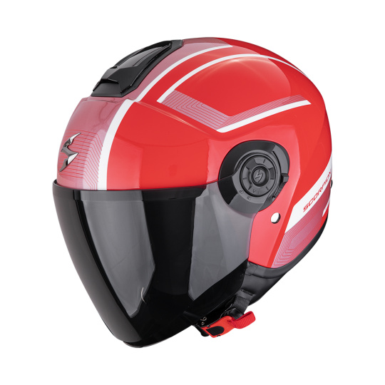 Moto přilba SCORPION EXO-CITY II COSMOS červeno/stříbrná