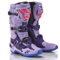 boty TECH 10 limitovaná edice LASER, ALPINESTARS (fialová/červená/modrá)