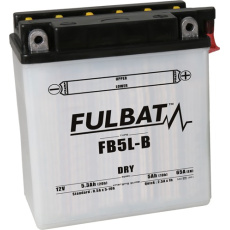 baterie 12V, YB5L-B (12N5-3B), 5Ah, 65A, konvenční 120x60x130 FULBAT(vč. balení elektrolytu) baterie 12V, YB5L-B (12N5-3B), 5Ah, 65A, konvenční 120x60x130 FULBAT(vč. balení elektrolytu)
