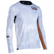 Pánský cyklo dres Northwave Bomb Jersey Long Sleeves White/Gold Pánský cyklo dres Northwave Bomb Jersey Long Sleeves White/Gold