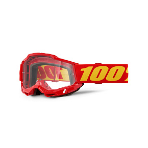 ACCURI 2, 100% OTG brýle červené, čiré plexi ACCURI 2, 100% OTG brýle červené, čiré plexi