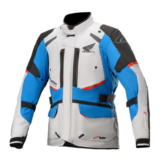 bunda ANDES DRYSTAR HONDA kolekce, TECH-AIR 5 kompatibilní, ALPINESTARS (světle šedá/černá/modrá/červená) 2025