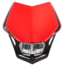 UNI přední maska včetně světla V-Face FULL LED, RTECH (červená/černá) UNI přední maska včetně světla V-Face FULL LED, RTECH (červená/černá)