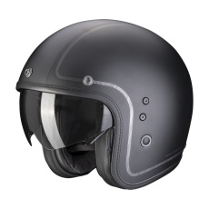 Moto přilba SCORPION BELFAST EVO RETROL matná černo/stříbrná Moto přilba SCORPION BELFAST EVO RETROL matná černo/stříbrná