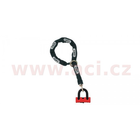 řetěz + zámek U profil Granit (délka 120 cm, tloušťka 12 mm, třmen zámku tloušťka 10 mm), ABUS (červený)