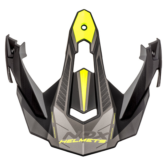 kšilt pro přilby N312 TRACK, NOX (černá matná,žlutá fluo)