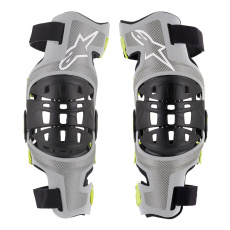 kolenní ortézy BIONIC-7, ALPINESTARS (stříbrná/žlutá fluo, pár) kolenní ortézy BIONIC-7, ALPINESTARS (stříbrná/žlutá fluo, pár)