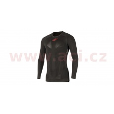 termoprádlo s dlouhým rukávem TECH, ALPINESTARS (černá/červená) termoprádlo s dlouhým rukávem TECH, ALPINESTARS (černá/červená)