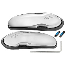 slidery špičky pro boty Supertech R/SMX PLUS/SMX-6/SMX S a SMX-1 R, ALPINESTARS (bílá, slitina hliníku/plast, pár)