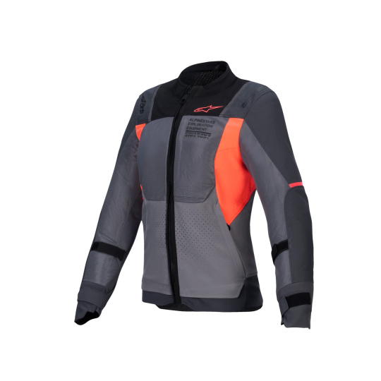 bunda STELLA ST-2 AIR, ALPINESTARS, dámská (šedá/tmavě šedá/korálová fluo) 2025
